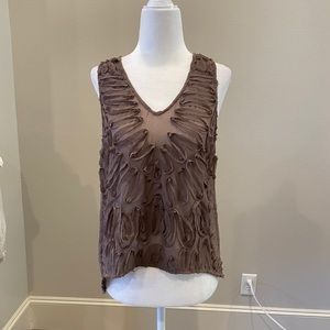 Mocha swirl sleeveless top